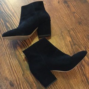 Kate Spade black suede ankle boots
